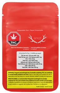 Wyld - Real fruit Strawberry CBD gummies - 10pk