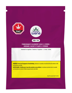 Wana - Pomegranate Blueberry Acai 5:1 Hybrid Gummies - 9G