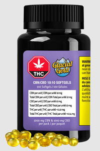 Glacial Gold - CBD:CBN 10:10mg - 50pk Caps