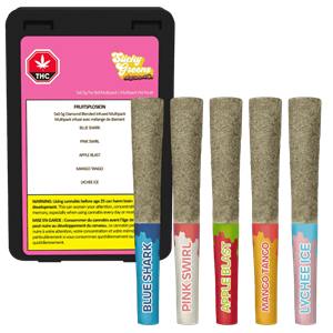 Sticky Greens - Fruitsplosion Five Diamond Blend Infused Pre-Rolls - 2.5G