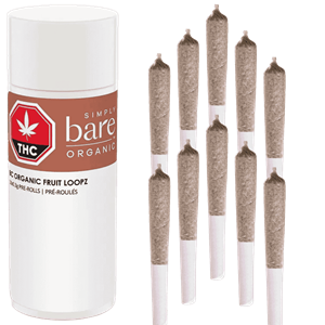Simply Bare, BC Organic Fruit Loopz Pre Rolls, 10pk (3g)