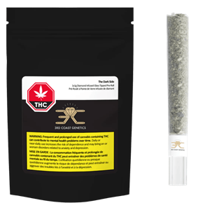 3Rd Coast Genetics - The Dark Side Glass Tip Diamond Infused Pre-Roll - 1G