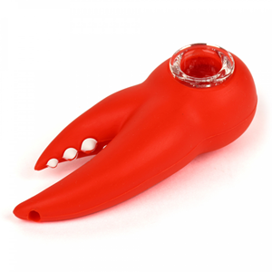 3.75" Red Lobster Claw Hand Pipe