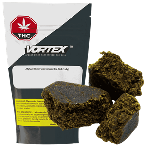 Vortex Cannabis Inc - Afghan Black Pressed Hash -  Hybrid 2G