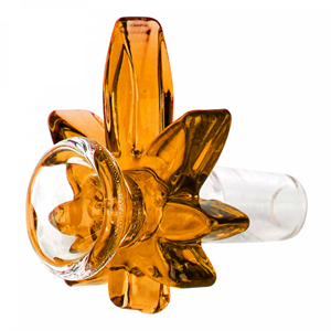 14mm Weed Leaf Bowl - Yellow