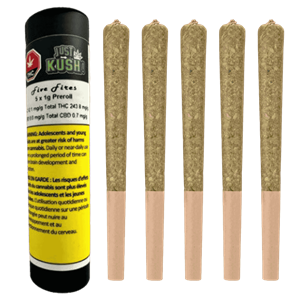 Just Kush - Five Fires - 5pk 1G Pre-Rolls