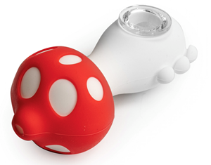 LIT Silicone Mushroom Hand Pipe 4.5 inch