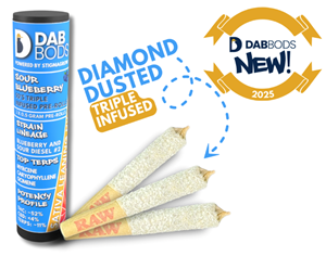 Dab Bods - Sour Blueberry 50S Triple Infused Pre-Rolls - 1.5G